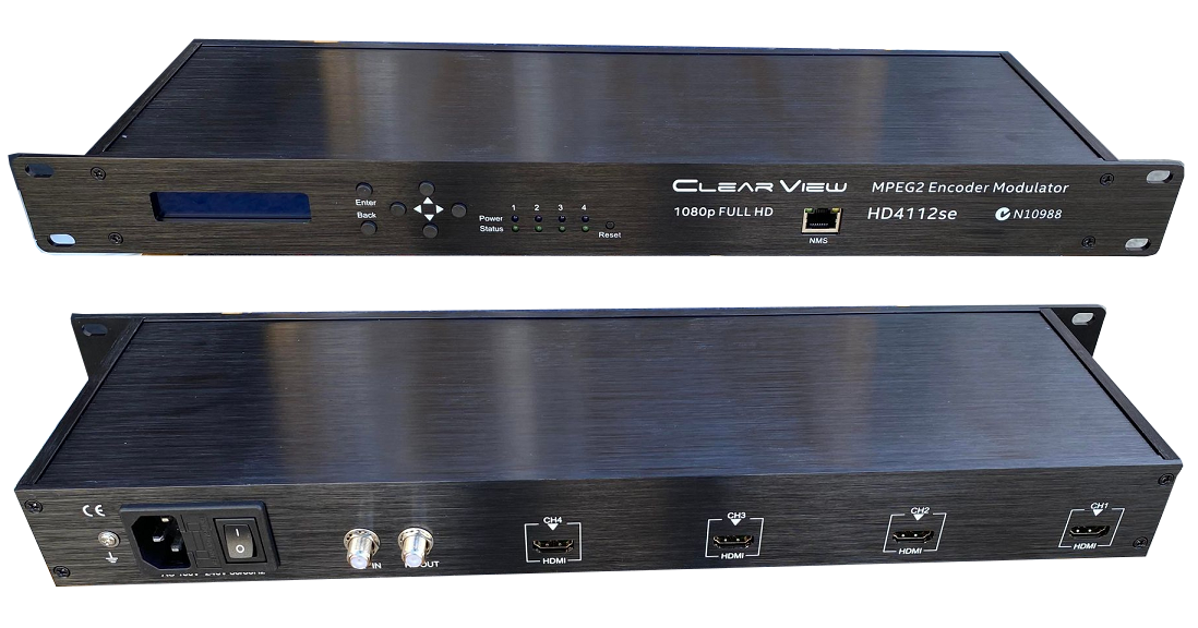 ClearView HD4112se Quad HD MPEG2 DVBT Modulator 4RF Carriers Out